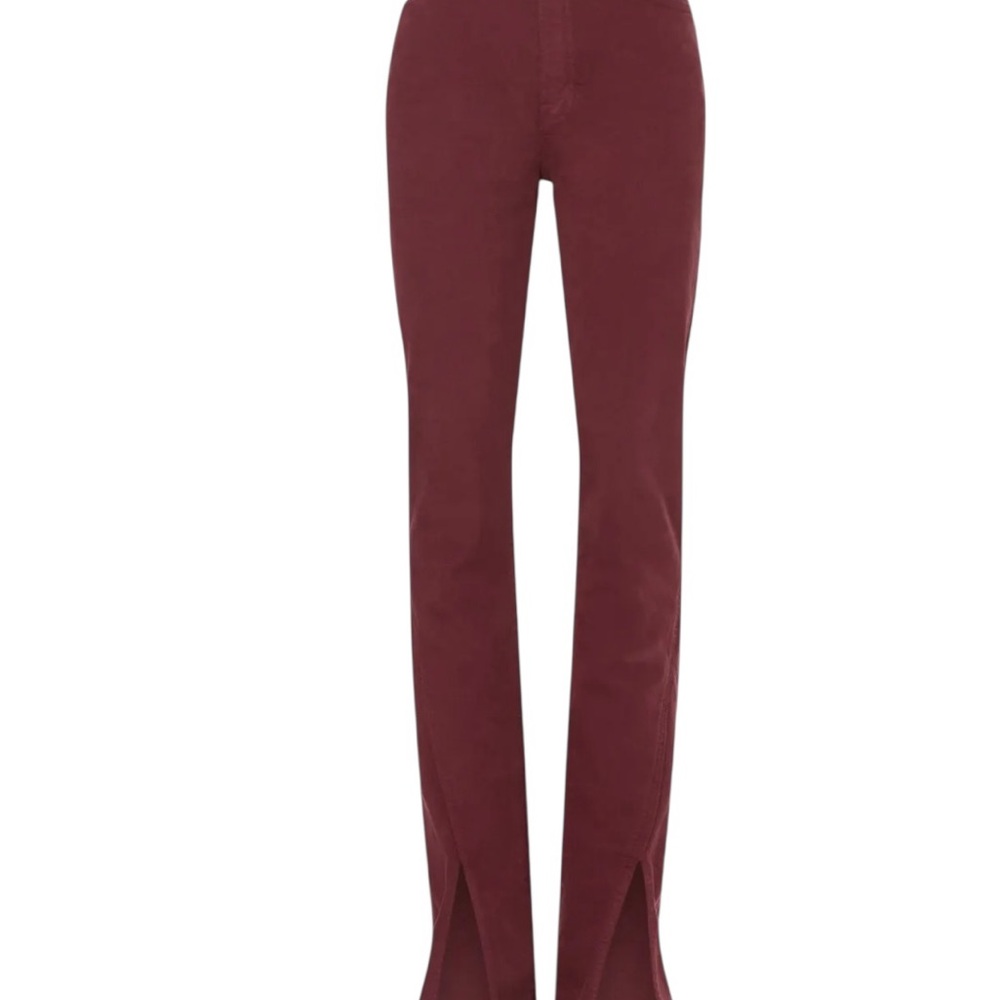 MOTHER Jeans- Rascal Sloced Up Jean in Maroon - Picture 6 of 9